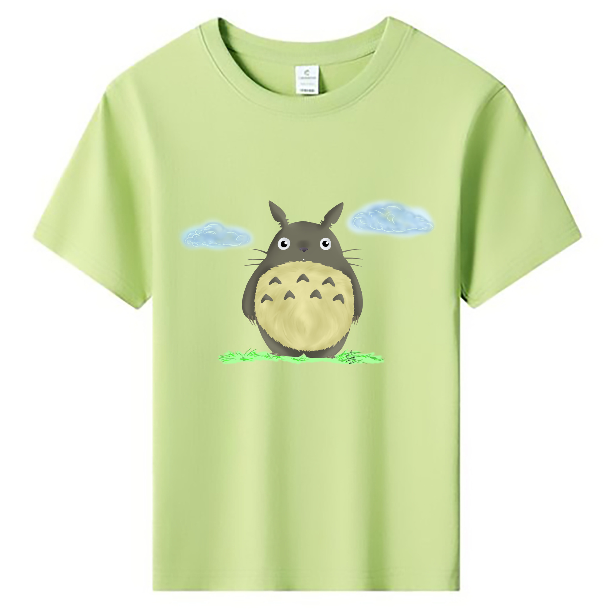 （画像用） となりのトトロ 草壁メイ 草壁サツキ My Neighbor Totoro Satsuki Kusakabe Mei Kusakabe 綿100％キッズTシャツ（フロントプリント）